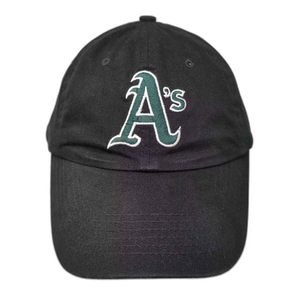 BD&A Oakland Athletics Baseball Cap Black Green Strapback Hat OS Embroidered